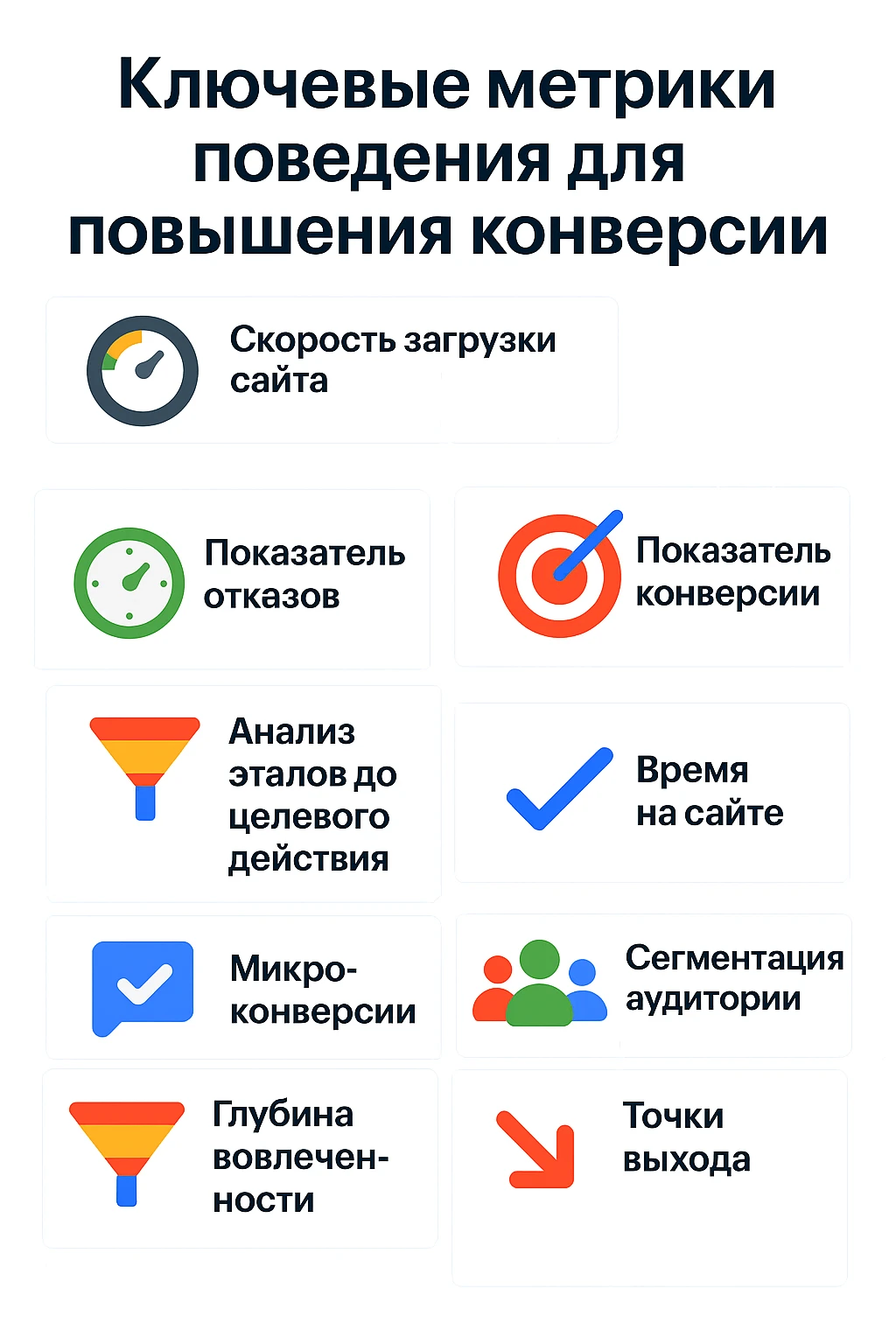 Ключевые метрики поведения для повышения конверсии сайта - блог TA